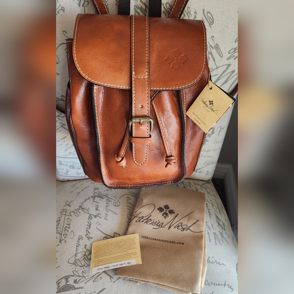 PATRICIA NASH Heritage Aberdeen Leather Backpack NWT - Picture 4 of 16